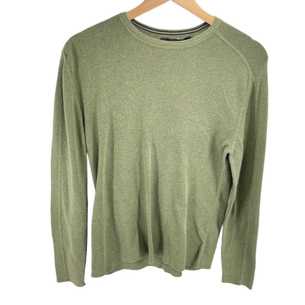 Banana Republic Mens Pullover Sweater Long Sleeve 100% Cotton Green Size Small